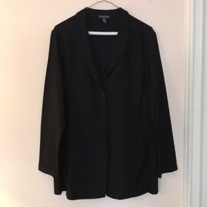 Black Eileen Fisher long jacket